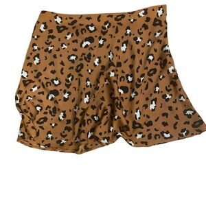 Urban Outfitters Brown and Black Animal Print Skirt Large